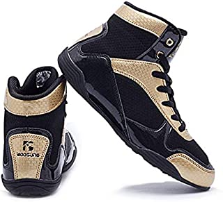 Men's Boxing Wrestling Shoes Low-top Combat Speed Wrestling Shoes Non-Slip Rubber Sole Black