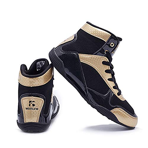 Men's Boxing Wrestling Shoes Low-top Combat Speed Wrestling Shoes Non-Slip Rubber Sole Black