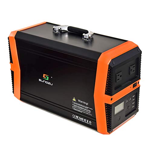 Sungzu Portable Power Station 1000W, 1010Wh Portable Solar Generator Lithium Battery Backup Power Inverter with 2 110V AC Outlet, 2 DC, 4 USB for Home and Outdoor Camping Emergency