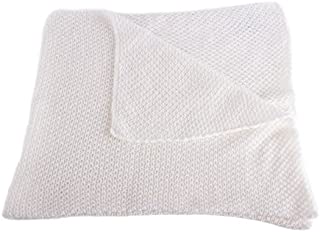 Unisex Super Soft 100% Cashmere Baby Blanket -'White' - Hand Made in Scotland by Love Cashmere