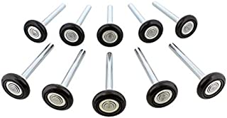 ABN Quiet Garage Door Rollers Nylon Door Wheels Replacement Garage Roller, Black 2in 13 Ball Bearing 4in Stem 10pk