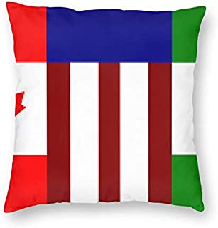 Flag of a United Mexico, US, and Canada Pillowcase for Sleeping Luxury Breathable with Adjustable Fit and Zipper Removable Cooling Hypoallergenic Pillowcase