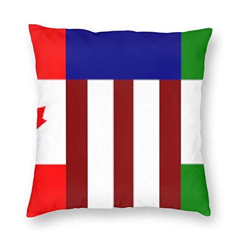 Flag of a United Mexico, US, and Canada Pillowcase for Sleeping Luxury Breathable with Adjustable Fit and Zipper Removable Cooling Hypoallergenic Pillowcase