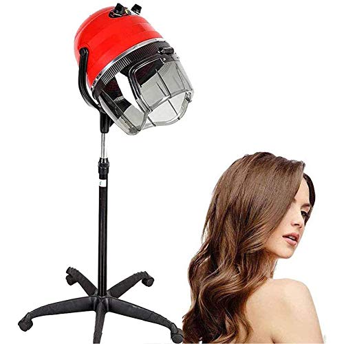 Professional Stand Hair Dryer with Bonnet Hood Hair Steamer, Portable Color Processor with Rolling Wheels Salon Beauty Equipment