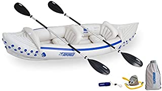 Sea Eagle 330 Deluxe 2 Person Inflatable Sport Kayak Canoe Boat w/ Pump & Oars