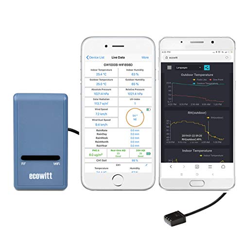 ECOWITT WiFi Weather Sensor Smart Sensor Series (1X GW1000 WiFi Gateway)