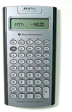 TEXAS INSTRUMENTS Professional Financial Calculator BA II Plus