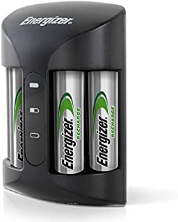 Energizer Rechargeable AA and AAA Battery Charger (Recharge Pro) with 4 AA NiMH Rechargeable Batteries, Auto-Safety Feature, Over-Charge Protection