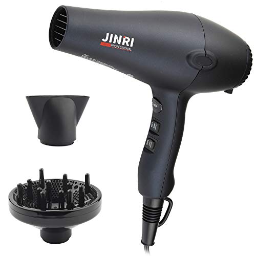 1875w Professional Tourmaline Hair Dryer,Negative Ionic Salon Hair Blow Dryer,DC Motor Light Weight Low Noise Hair Dryers with Diffuser & Concentrator