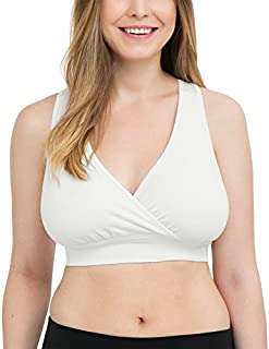 Kindred Bravely French Terry Racerback Nursing Sleep Bra for Maternity/Breastfeeding (Medium, Ivory)