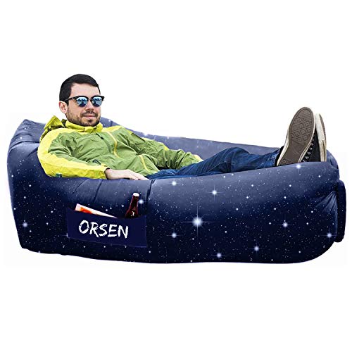 Orsen Camping Accessories Inflatable Lounger Couch, Air Sofa Blowup Couch Chair for Gifts for Men Boyfriend Girlfriend, Valentines Gifts for Him, Outdoor Camping Gifts