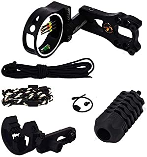 Linpeng Archery acccessories Combo Set Archery Upgrade 5pin Bow Arrow Rest Brush Stabilizer Braided Bow Sling Peep Sight Compound Bow (Black)