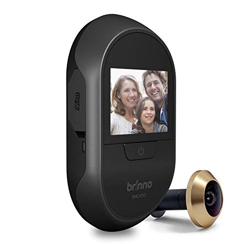 Brinno Peephole Camera Home SHC500 Security Long-Lasting Battery DIY Install LCD Screen Black - 12mm Size