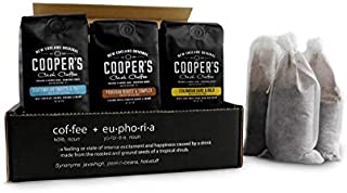 Cold Brew Coffee Box Set - Colombian, Peruvian, Guatemalan Ground Coarse for Cold Brew - 6 Filter Bags Included - 1.5 lbs