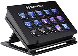 Elgato Stream Deck - Live Content Creation Controller with 15 Customizable LCD Keys, Adjustable Stand, for Windows 10 and macOS 10.13 or Late (10GAA9901)