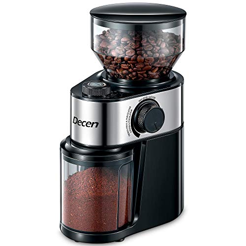 Decen Electric Burr Coffee Grinder,Precise Grind Settings Burr Coffee Bean Grinder,2-14 Cup for Espresso, Drip Coffee, French Press and Percolator Coffee, Cleaning Brush Included