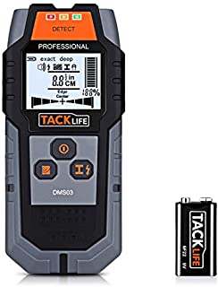 TACKLIFE Stud Finder Upgraded Wall Scanner, 4 in 1 Center Finding Electronic Wall Detector Finders with Warning, Four Scan Modes for Wood Stud/Metal/Live AC Wire/Deep Detecting - New Version DMS03