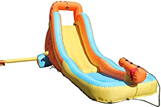 Sportspower My First Inflatable Water Slide - Heavy-Duty Outdoor Slide with Water Cannon and Splash Pool - Air Blower Included