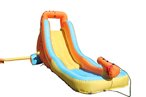 Sportspower My First Inflatable Water Slide - Heavy-Duty Outdoor Slide with Water Cannon and Splash Pool - Air Blower Included