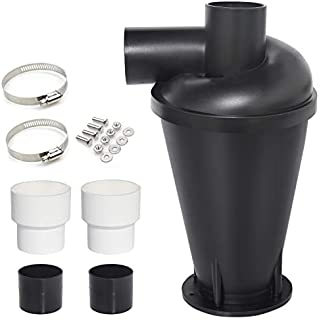 Senneny Dust Collector Cyclone Separator Dust Collection Kit System for Woodworking Shop Vac Workshop (Black)