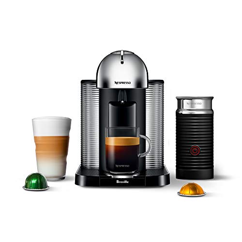 Breville BNV250CRO1BUC1 Vertuo Coffee and Espresso Machine, 15.511.514.75 in, Chrome