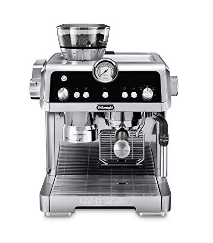 De'Longhi La Specialista Espresso Machine with Sensor Grinder, Dual Heating System, Advanced Latte System & Hot Water Spout for Americano Coffee or Tea, Stainless Steel, EC9335M