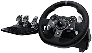 Logitech G920 Dual-Motor Feedback Driving Force Racing Wheel with Responsive Pedals for Xbox One - Black