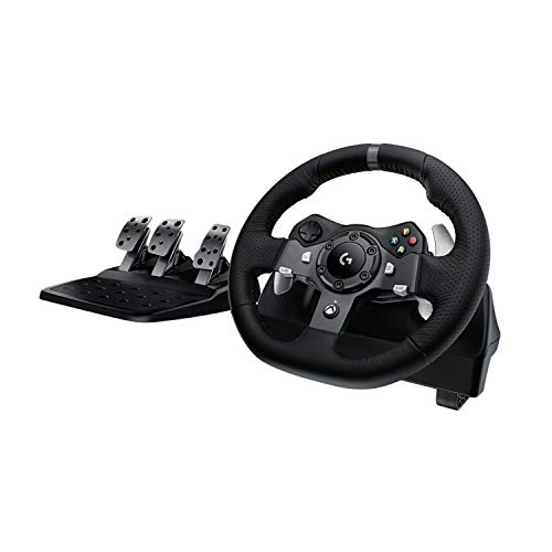 Logitech G920 Dual-Motor Feedback Driving Force Racing Wheel with Responsive Pedals for Xbox One - Black