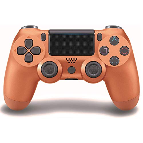 Game Controller for PS4 (Copper), Dual Vibration Compatible with Windows PC & Android OS, Wireless Bluetooth Controller for Playstation 4