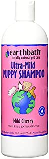 Earthbath Ultra-Mild While Cherry Puppy Shampoo - Tearless & Extra Gentle for Puppies' Sensitive Skin, Aloe Vera, Vitamin E - Give Your Puppy a Brilliant and Quality Shine - 16 fl. oz