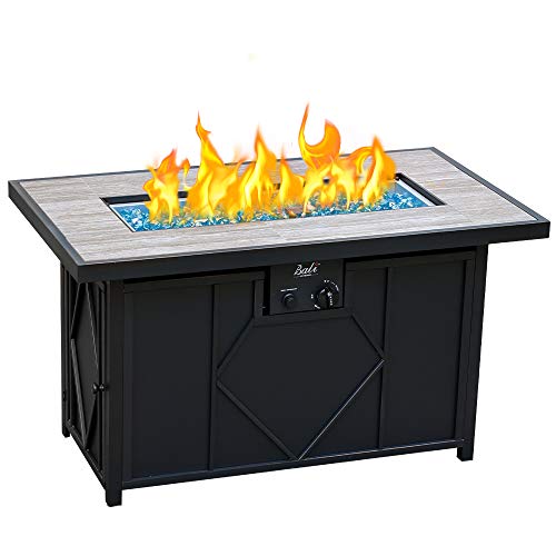 BALI OUTDOORS Fire Pit Propane Gas FirePit Table Rectangular Tabletop 42in 60,000BTU