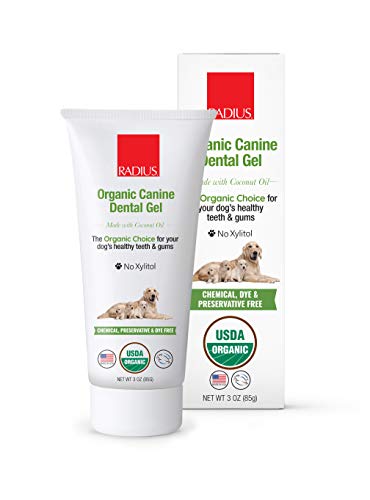 RADIUS USDA Organic Canine Pet Toothpaste 1 Unit, 3 oz | Non Toxic Toothpaste for Dogs | Designed to Clean Teeth and Help Prevent Tartar and Remove Plaque | Xylitol Free