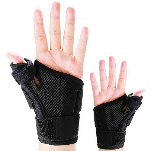 Thumb Splint with Wrist Support Brace-Thumb Brace for Carpal Tunnel or Tendonitis Pain Relief,Wrist Brace Fits Both Left and Right Hands,Thumb Spica Splint Stabilizer for Men or Women