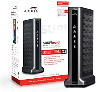 ARRIS SURFboard T25 DOCSIS 3.1 Gigabit Cable Modem, Certified for Xfinity Internet & Voice (black)