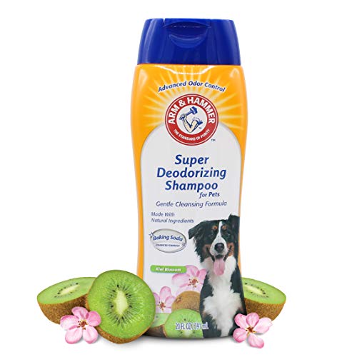 Arm & Hammer Super Deodorizing Shampoo for Dogs | Odor Eliminating Shampoo for Smelly Dogs & Puppies | Kiwi Blossom, 20 Ounces, White (FF10159)