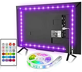 TV Backlight, 8.2ft TV Light Strip for 32-58 inch TV/Monitor Backlight, SMD 5050 USB LED Light Strip with Remote, RGB 4096 DIY Colors TV LED for Gaming Lights, Ambient Lighting Kit.