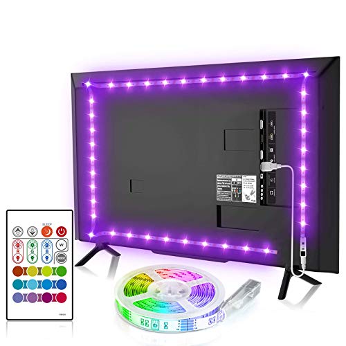 TV Backlight, 8.2ft TV Light Strip for 32-58 inch TV/Monitor Backlight, SMD 5050 USB LED Light Strip with Remote, RGB 4096 DIY Colors TV LED for Gaming Lights, Ambient Lighting Kit.