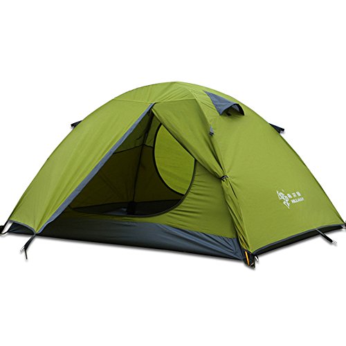 Two Person Camping Tent Outdoor Backpacking Lightweight Waterproof Family Tents pop up Instant Portable Compact shelter Easy Set up (Green-2 Person)