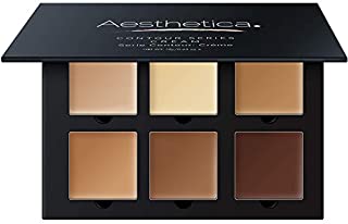 Aesthetica Cosmetics Cream Contour and Highlighting Makeup Kit - Contouring Foundation / Concealer Palette - Vegan & Cruelty Free - Step-by-Step Instructions Included