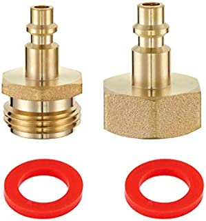 Litorange 2 PCS Lead-Free Brass Winterize Sprinkler Systems: Air Compressor 1/4