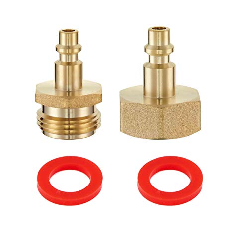 Litorange 2 PCS Lead-Free Brass Winterize Sprinkler Systems: Air Compressor 1/4