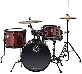 Ludwig LC178X025 Questlove Pocket Kit 4-piece Drum Set-Red Wine Sparkle Finish, inch