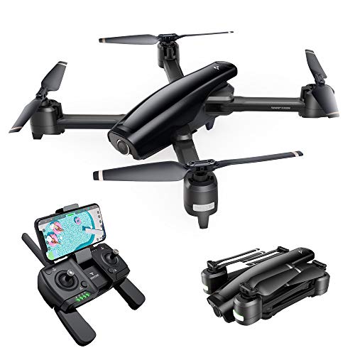 SNAPTAIN SP550 Foldable GPS Drone with 2K Camera, 5Ghz WiFi FPV RC Quadcopter for Adults w/ 90° Adjustable Camera, GPS Auto Return Home, Follow Me, Point of Interest, Way Points, Gesture Control