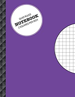 2 Squares Per Inch Quad Ruled Notebook: Non-Perforated Grid Paper Double Sided And Cute Designed Cover For Science And Math Students With 1/2 inch Squares Graph Paper