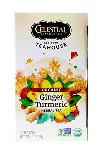 Celestial Seasoning, Ginger & Turmeric , 20 tea bags , Pack of 1