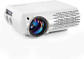 Crenova Home Video Projector, 6800 Lux Full HD Movie Projector, 200' Display LED Outdoor Projector 1080P Supported, Home Theater Projector Compatible with TV Stick, PS4, Phone, Laptop