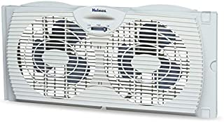 Holmes Window Fan with Twin 6-Inch Reversible Airflow Blades, White