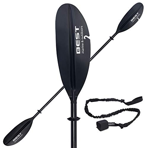 Best Marine Kayak Fishing Paddle. 250cm (98in) Premium Carbon Fiber Paddle with Durable ABS Blades. 34oz Lightweight Angler Oar for Kayaks. Two-Piece Adjustable Kayaking Paddles Accessories.