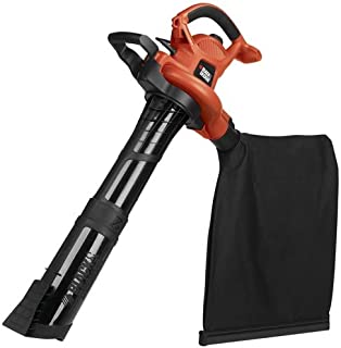 BLACK+DECKER 3-in-1 Electric Leaf Blower, Leaf Vacuum, Mulcher, 12-Amp (BV6600)