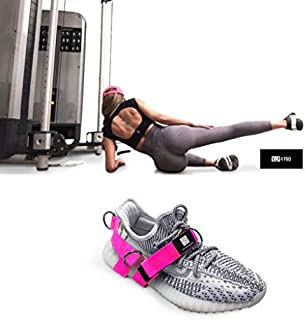 VIP4PRO STRAPSHAPER Multifunctional glute Kickback and Leg Exercise 5D Rings Ankle Strap Attachment for Cable Machines and/or Resistance Bands Women/Men Sizes. Pair (Pink, 5.5-10)